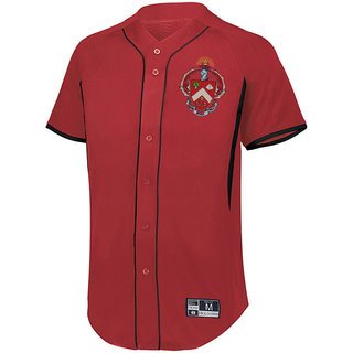 Triangle Game 7 Full-Button Baseball Jersey