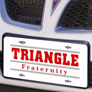 Triangle Lettered Lines License Cover