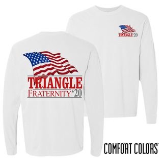 Triangle Patriot Long Sleeve T-shirt - Comfort Colors