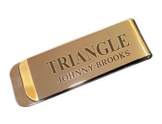 Triangle Stainless Steel Money Clip - Engraved