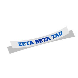 Zeta Beta Tau Long Window Sticker