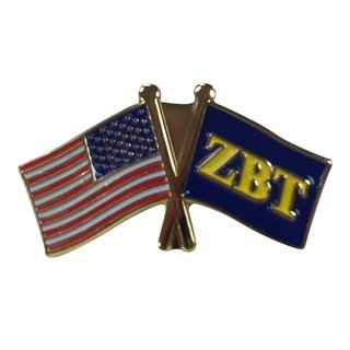 Zeta Beta Tau USA Flag Lapel Pin