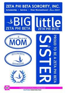 Zeta Phi Beta Family Sticker Sheet