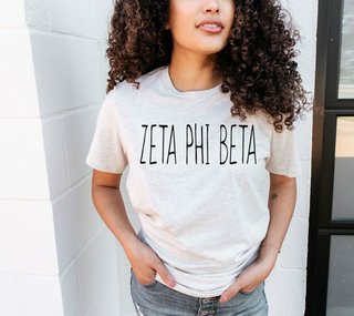 Zeta Phi Beta Simple Text Tee