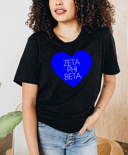 Zeta Phi Beta Tiffany Heart T-Shirt