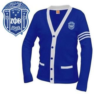 Zeta Phi Beta Varsity Crest Cardigan Sweater