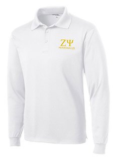 Zeta Psi- $35 World Famous Long Sleeve Dry Fit Polo