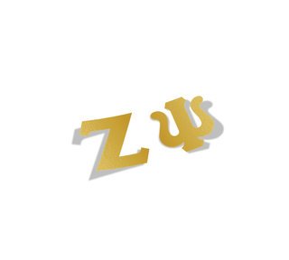Zeta Psi Big Greek Letter Window Sticker Decal