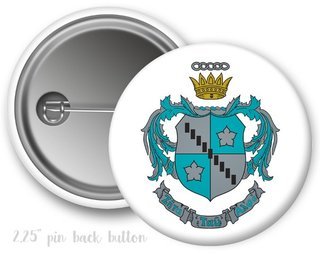 Zeta Tau Alpha Color Crest - Shield Button
