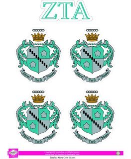 Zeta Tau Alpha Crest Sticker Sheet