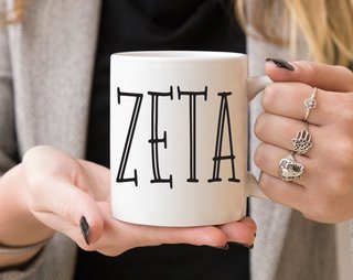Zeta Tau Alpha Inline Coffee Mug