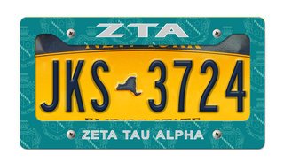 Zeta Tau Alpha New License Plate Frame