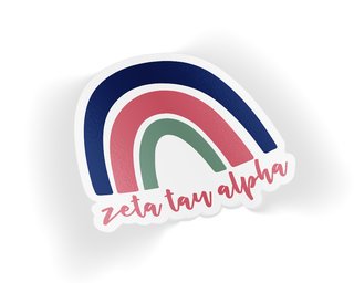 Zeta Tau Alpha Rainbow Sticker
