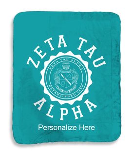 Zeta Tau Alpha Seal Sherpa Lap Blanket