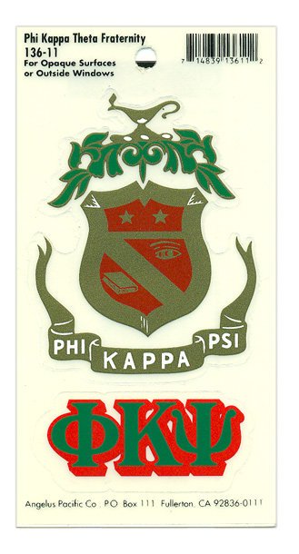 Phi Kappa Psi Crest - Shield Decal SALE $4.95. - Greek Gear®