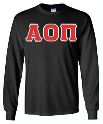 DISCOUNT Alpha Omicron Pi Lettered Long Sleeve Tee
