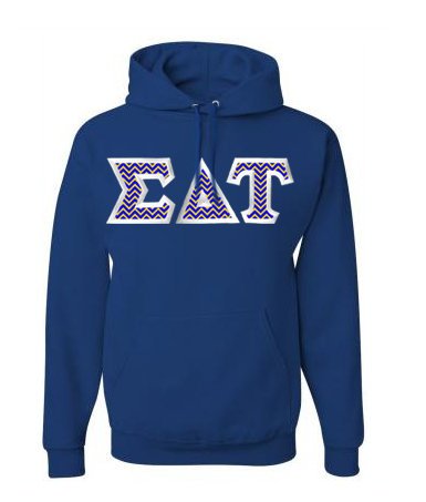 Sigma Delta Tau Custom Twill Hooded Sweatshirt