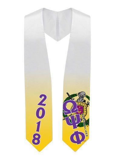 Omega Psi Phi Super Crest - Shield Graduation Stole SALE $44.95 ...