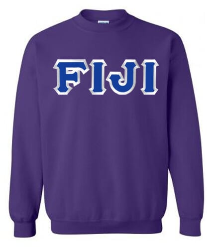 FIJI Fraternity Custom Twill Crewneck Sweatshirt SALE $35.00. - Greek Gear®