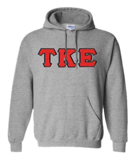 DISCOUNT Tau Kappa Epsilon Lettered Hooded Sweatshirt