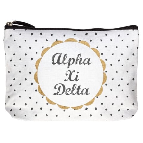 Alpha Xi Delta Cotton Canvas Makeup Bags Sale 10 95 Greek Gear