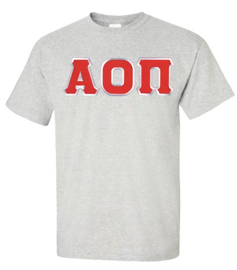 DISCOUNT Alpha Omicron Pi Lettered Tee