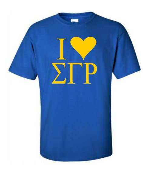 I Love Sigma Gamma Rho T Shirts Sale 1695 Greek Gear® 