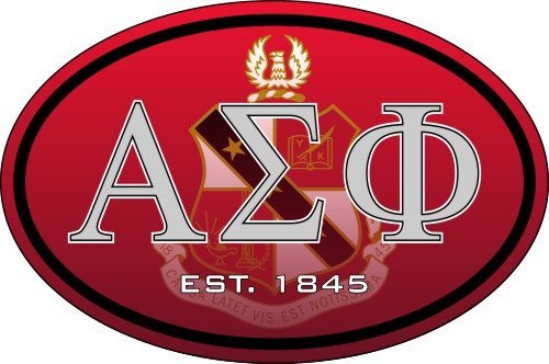 Alpha Sigma Phi Color Oval Decal SALE $6.95. - Greek Gear®