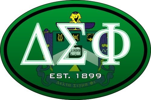 Delta Sigma Phi Color Oval Decal SALE $6.95. - Greek Gear®