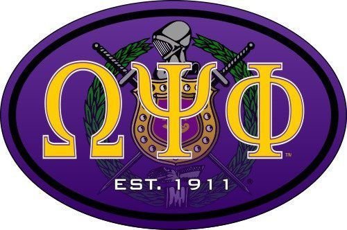 Omega Psi Phi Color Oval Decal SALE $6.95. - Greek Gear®