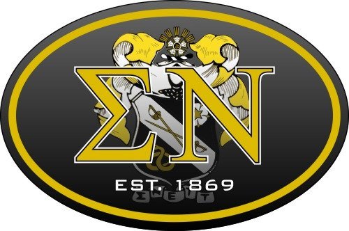 Sigma Nu Color Oval Decal SALE $6.95. - Greek Gear®