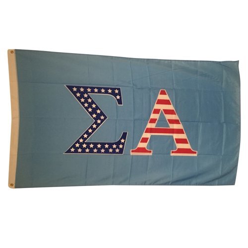 Sigma Alpha USA Greek Letter Flag
