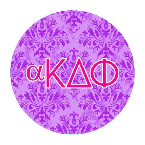 alpha Kappa Delta Phi Round Decals SALE $4.95. - Greek Gear®