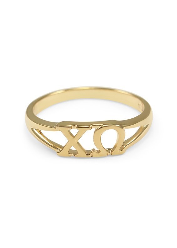 Chi Omega Gold Plated Letter Ring SALE 29.95. Greek Gear®