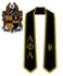 Alpha Epsilon Phi Greek Lettered Graduation Sash Stole With Crest