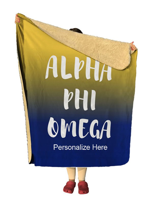 Alpha Phi Omega Gradient Sherpa Lap Blanket