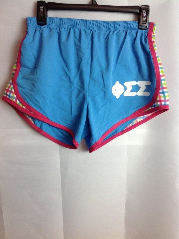 light blue running shorts