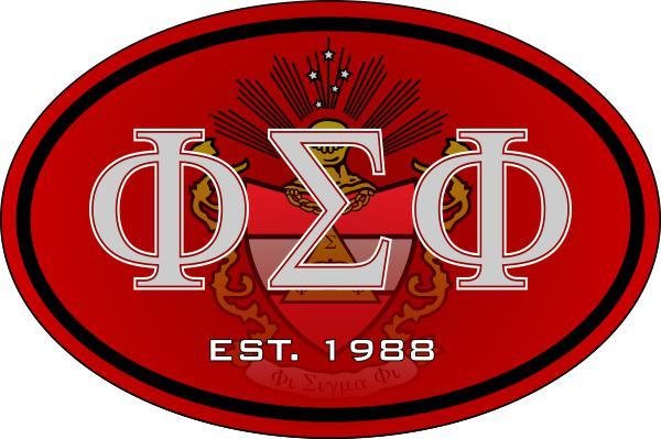 Phi Sigma Phi Color Oval Decal SALE $6.95. - Greek Gear®