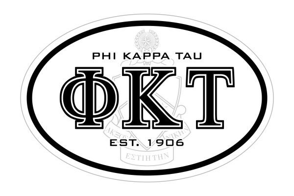 Phi Kappa Tau Oval Crest - Shield Bumper Sticker - CLOSEOUT SALE $1.50 ...