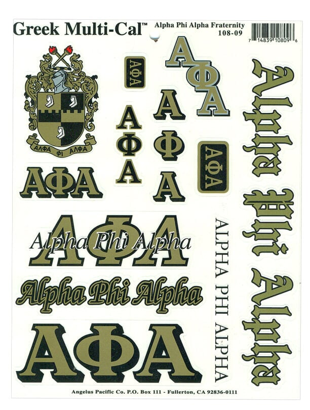 Alpha Phi Alpha Decal Multi-Pack; GreekGear.com