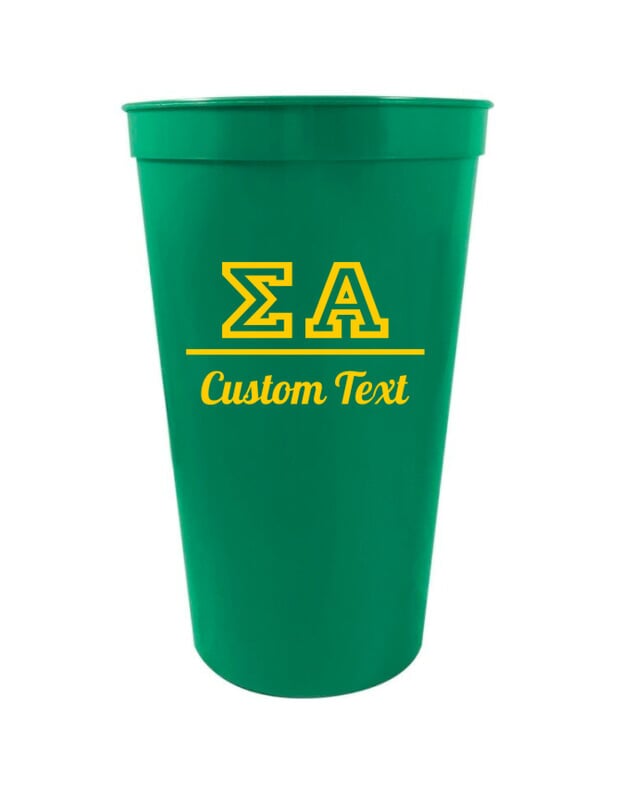 Sigma Alpha Custom Greek Collegiate Stadium Cup SALE 1.20. Greek Gear®