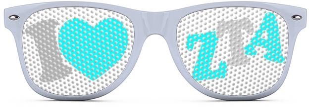 Zeta Tau Alpha Wayfarer Style Lens Sunglasses