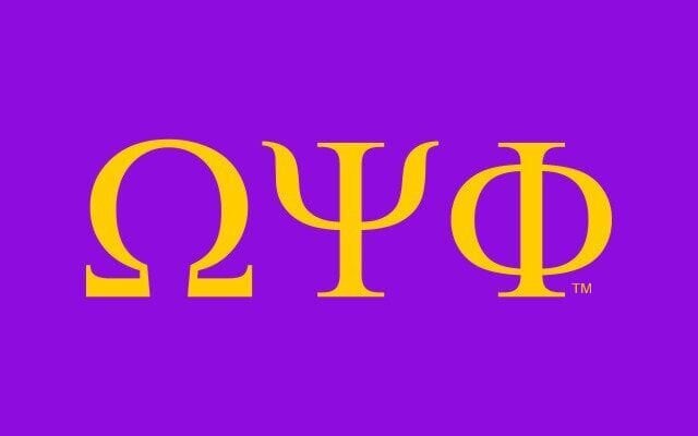 Omega Psi Phi Flag Decal Sticker SALE $6.95. - Greek Gear®