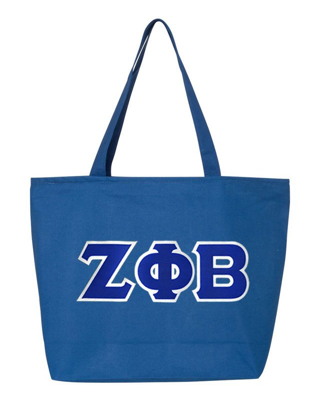 DISCOUNT- Zeta Phi Beta Lettered Tote Bag SALE $24.99. - Greek Gear®