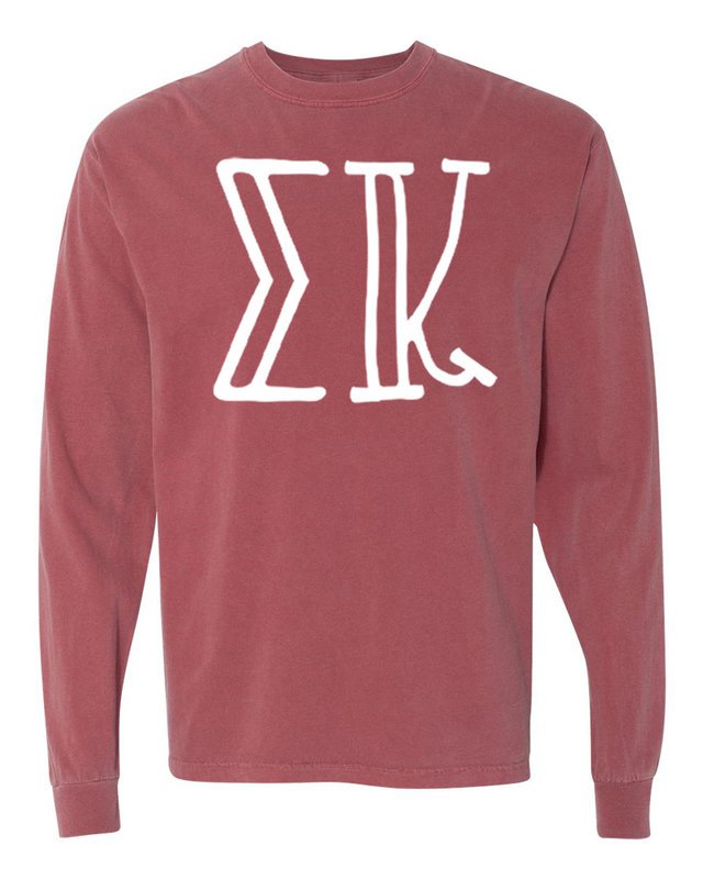 Sigma Kappa Comfort Colors Greek Long Sleeve T-Shirt SALE $28.95
