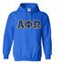 DISCOUNT Alpha Phi Omega Lettered Hooded Sweatshirt