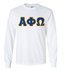 DISCOUNT Alpha Phi Omega Lettered Long Sleeve Tee
