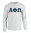 DISCOUNT Alpha Phi Omega Lettered Long Sleeve Tee