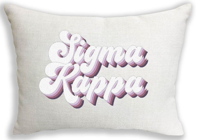 Sigma Kappa Retro Throw Pillow