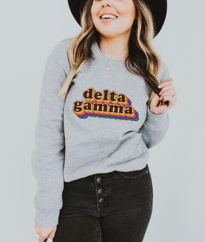 delta gamma sweatshirt comfort colors